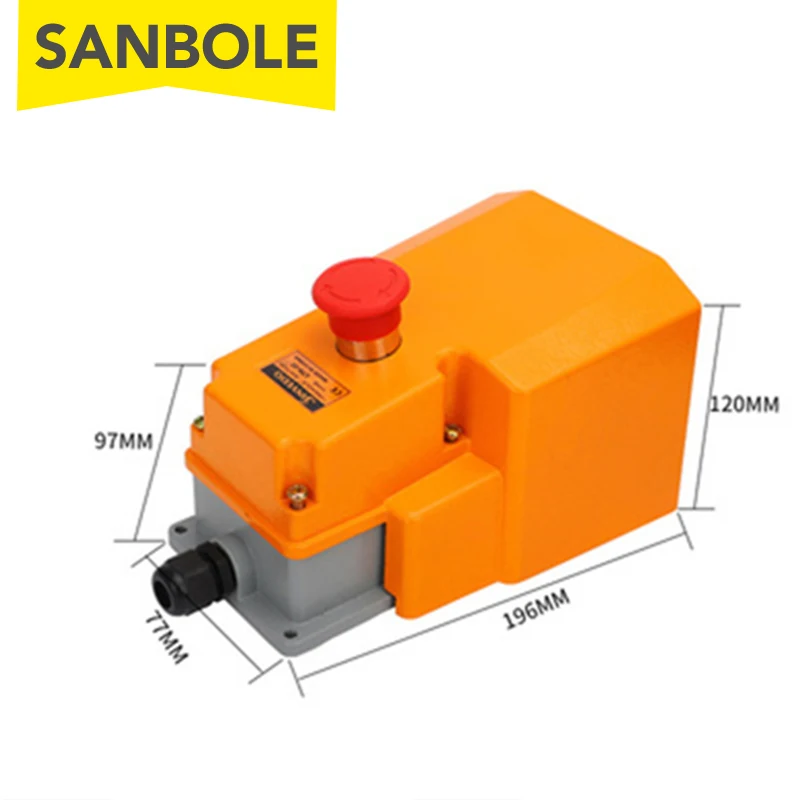 

LTH-22 Foot Switch Punch Pedal Type AC380V 10A Emergency Stop Machine Tool Accessories Control OFF-ON IP44