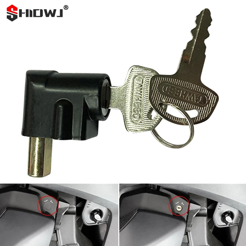 HighReliabilityStainlessSteelMotorcycleSteeringLockWithTwoKeys