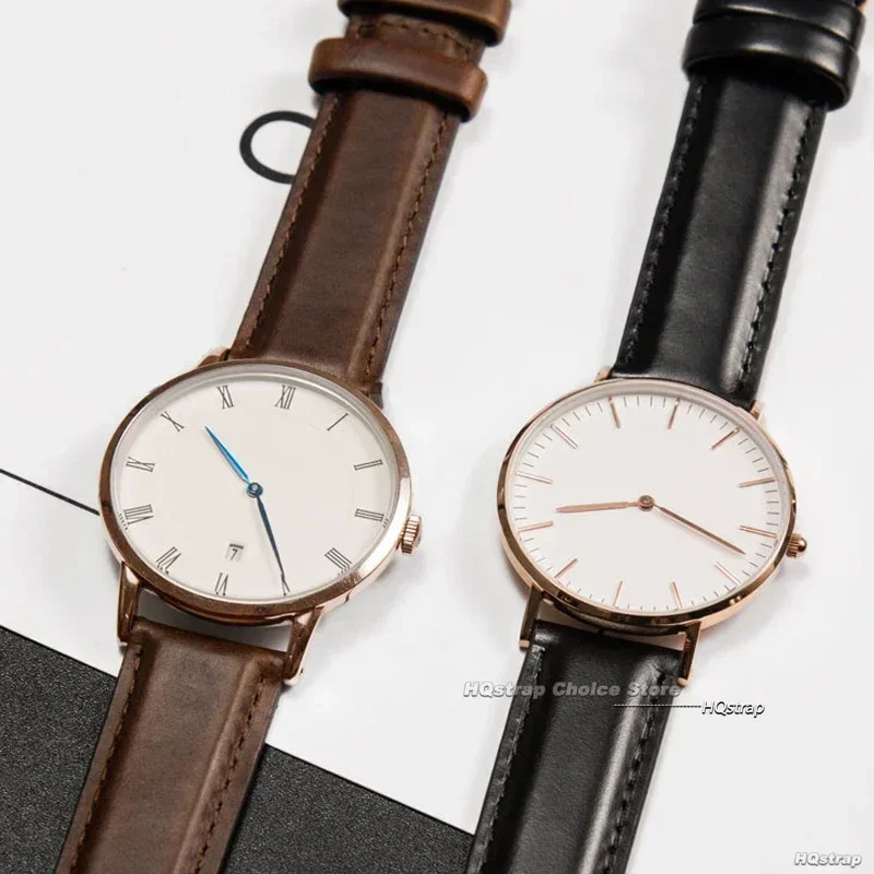 Premium Genuine Leather Watch Strap - Unisex, Multiple Sizes Available