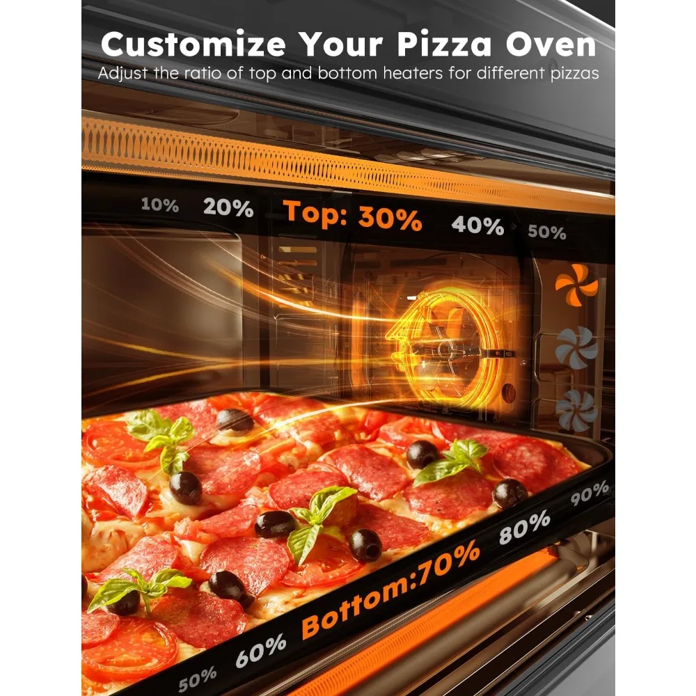 XL Pro Air Fryer Toaster Oven with Grill Combo Ultra-Fast Convection System 35% Crispier 2X More Even 142 Presets