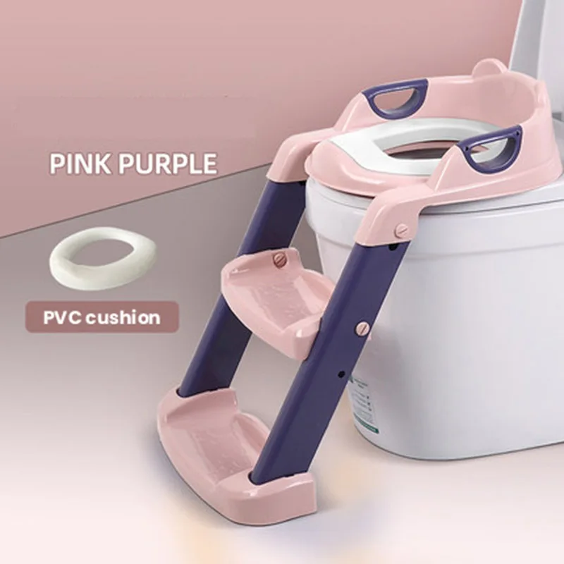 1-8 Years Children's Potty Baby Toilet Seat With Adjustable Ladder Infant Toilet Training Folding Seat Baby Potty Training Seat 4