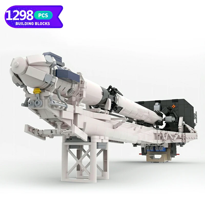 

Moc High-tech Rocket Falconed 9 with Launch Tower 1:110 Scale Building Blocks Set Transporter Erectored Model Bricks Toys Gifts