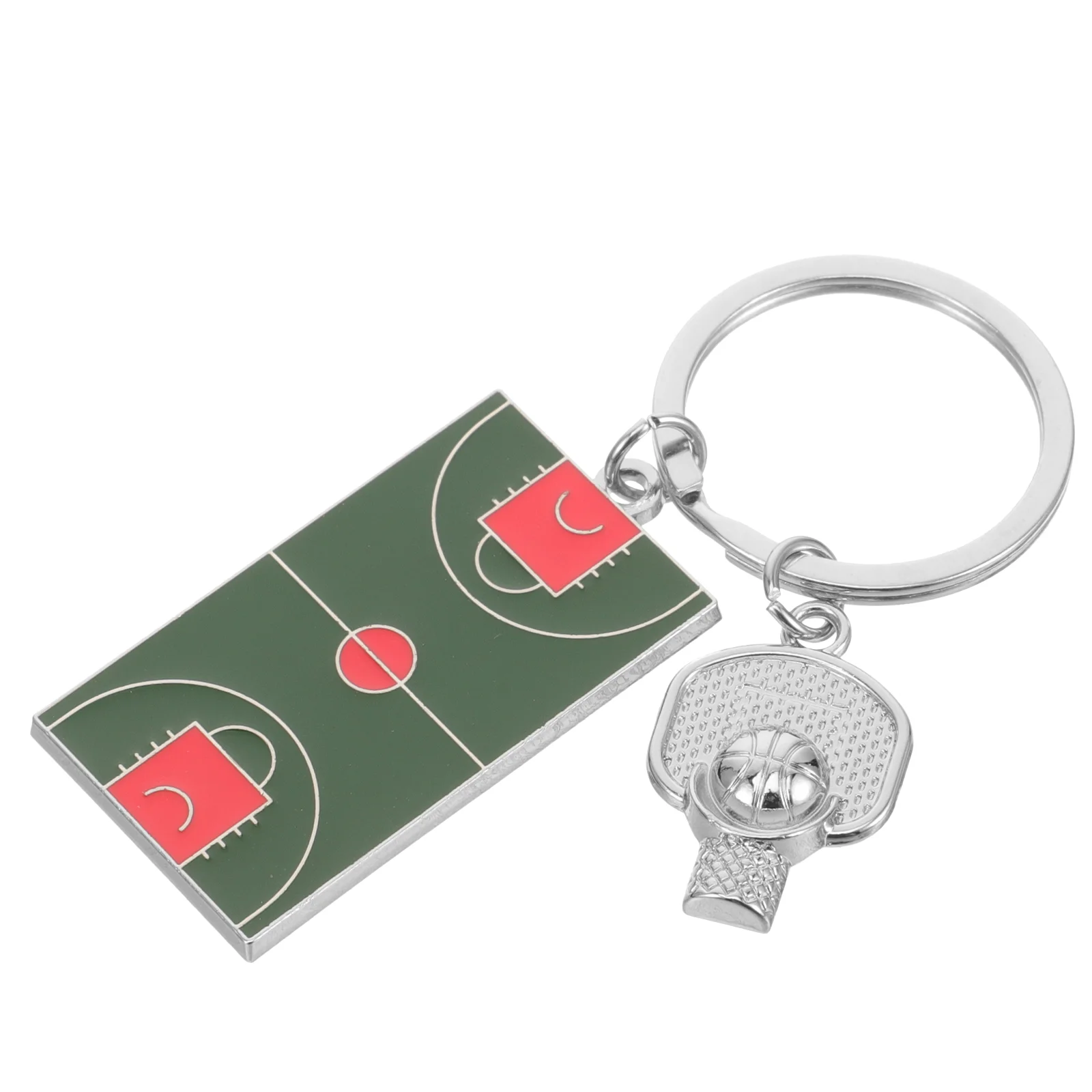 Mini Sports Style Basketball Court Keychain Pendant (basketball Court) The Gift Zinc Alloy