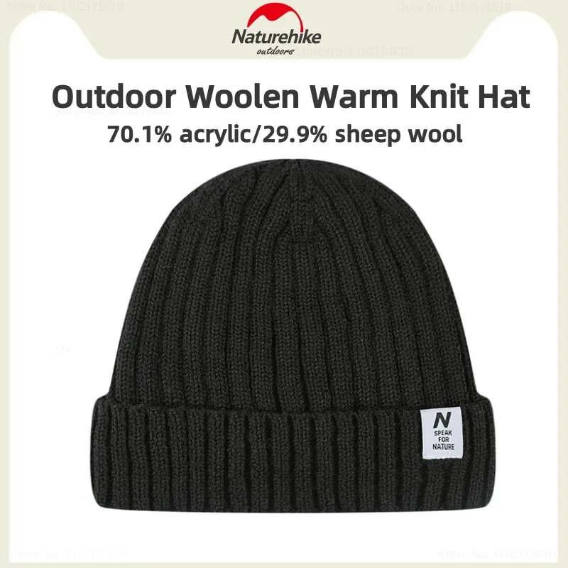 

Naturehike Warm Woolen Hat Winter Hiking Mountaineering Coldproof Men's Hat Women Outdoor Camping Hat Travel Comfort Sports Caps