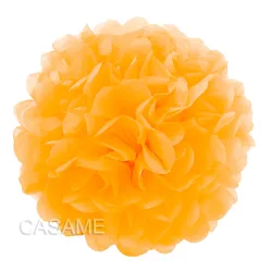 Set of 5 Colorful Tissue Paper Pom Poms for Party and Event Decor (Dark yellow)