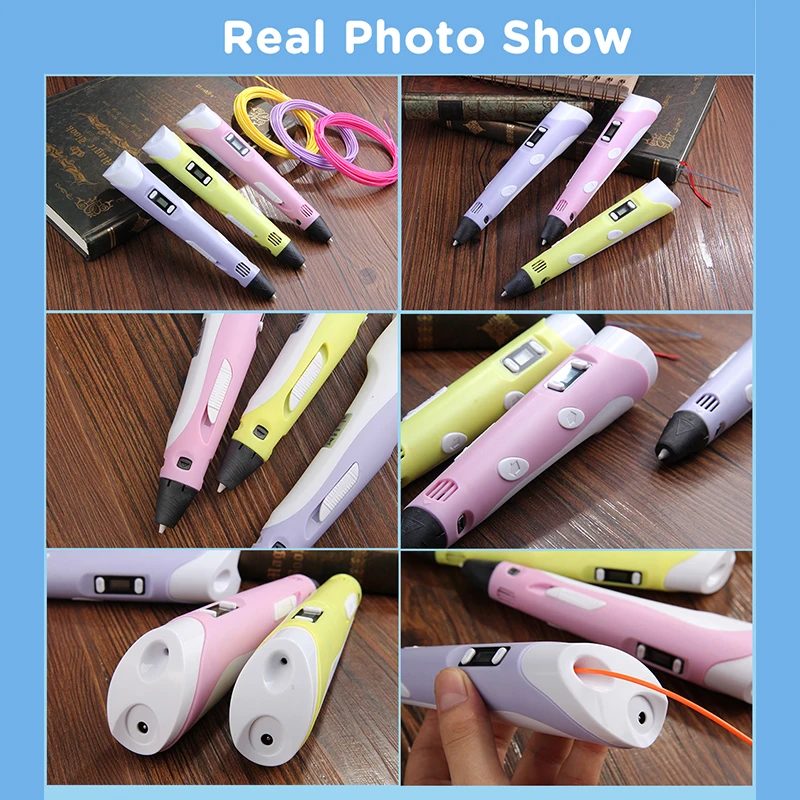 3D Printing Pen Children 3D Pen DIY Drawing Pens 40 Colors 1.75mm PLA Filament Boys Girls Birthday Gift For Kids 3D Pen