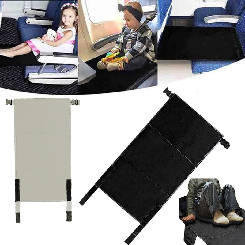 New Kids Travel Airplane Bed Baby Pedals Bed Portable Travel Foot Rest Hammock Kids Airplane Seat Extender Leg Rest For