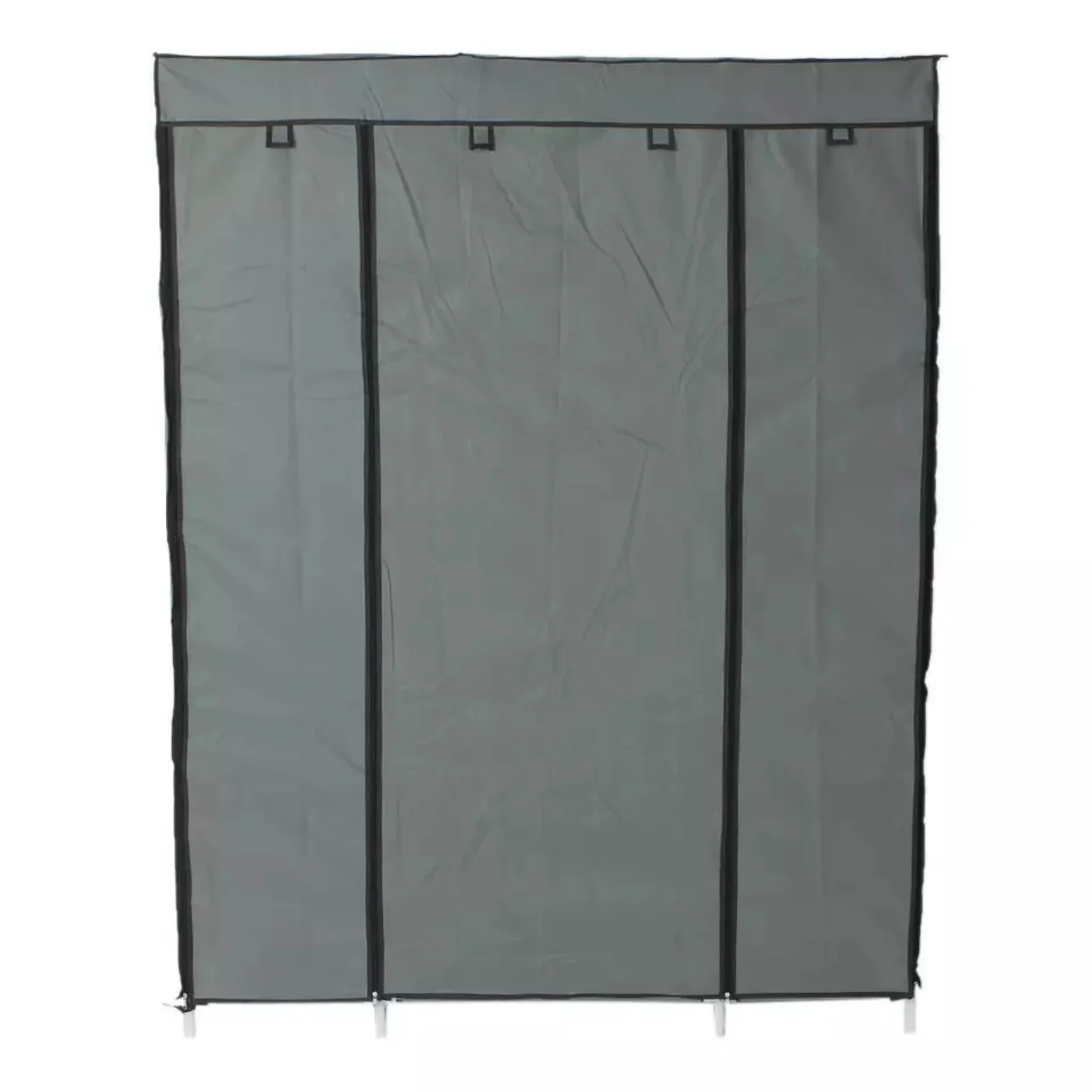 Portable Closet Wardrobe Clothes Rack Storage Organizer With Shelf Blue 53" 2