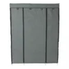 Portable Closet Wardrobe Clothes Rack Storage Organizer With Shelf Blue 53" 2