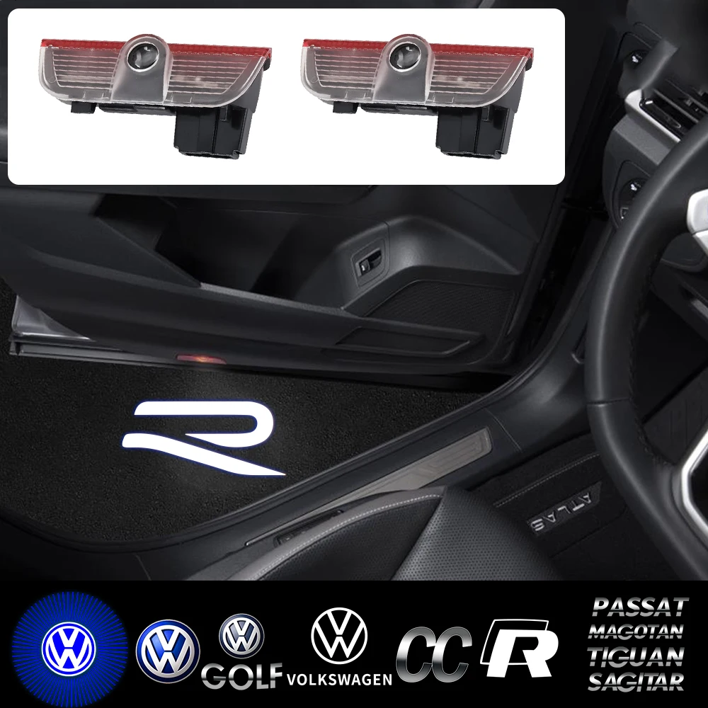 Car Door Lamp 2PCS LED Laser Projector for VW Volkswagen