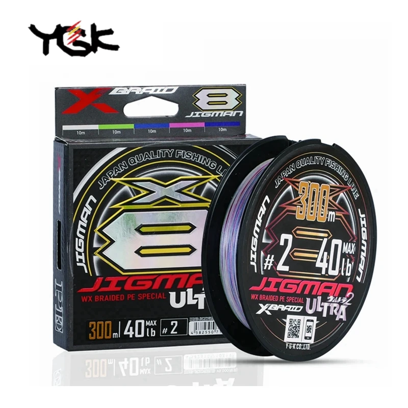 

Japan FISHING Line YGK X-BRAID X8 WX BRAIDED PE line SUPER JIGMAN QUALITY Fishing Line 200M/300M 14LB 16LB 80LB 90LB SEA