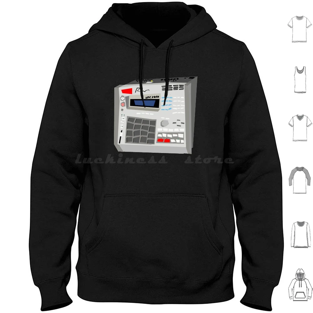 Mpc 3000 Felpe Con Cappuccio Manica Lunga Akai Campionatore Mpc Sampling Hip Hop Hiphop Techno Music Dance