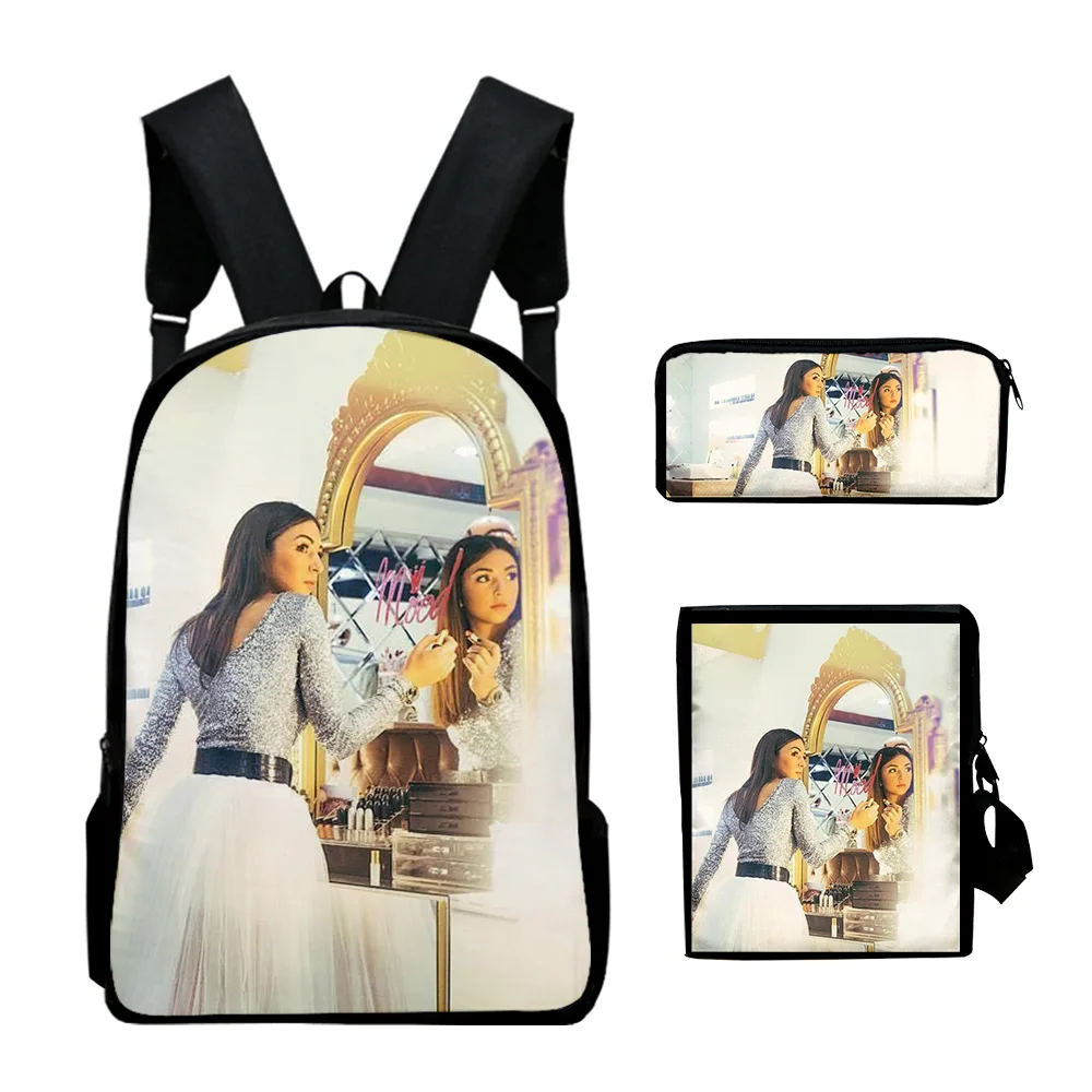 

Hip Hop Popular Pretty Eva queen 3D Print 3pcs/Set pupil School Bags Laptop Daypack Backpack Inclined shoulder bag Pencil Case