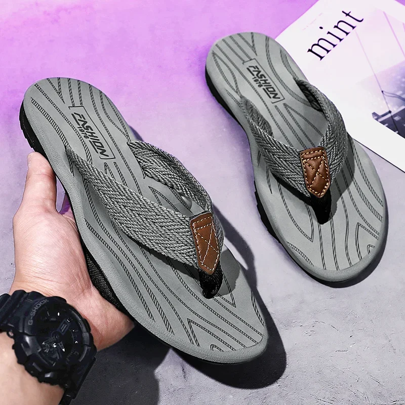 Flip Flops Jumpmore Men Flip Flops Fashion Mens Sandals Outdoor Soft Summer Slippers Size 39-46