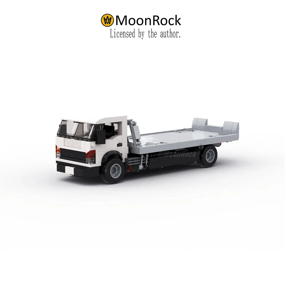 

New MOC Tow Truck NISSAN Flatbed Trailer Technical Assembled Compatible Model Bricks Toy Children Sets Halloween Christmas Gift