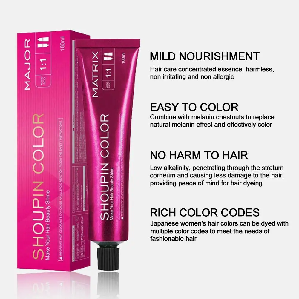 

Hair Dye Shoupin Pewarna Rambut Hair Colouring Silicone Colour Acid Free Amino Free Free Fragrance Long-lasting Organic Sil P0W6