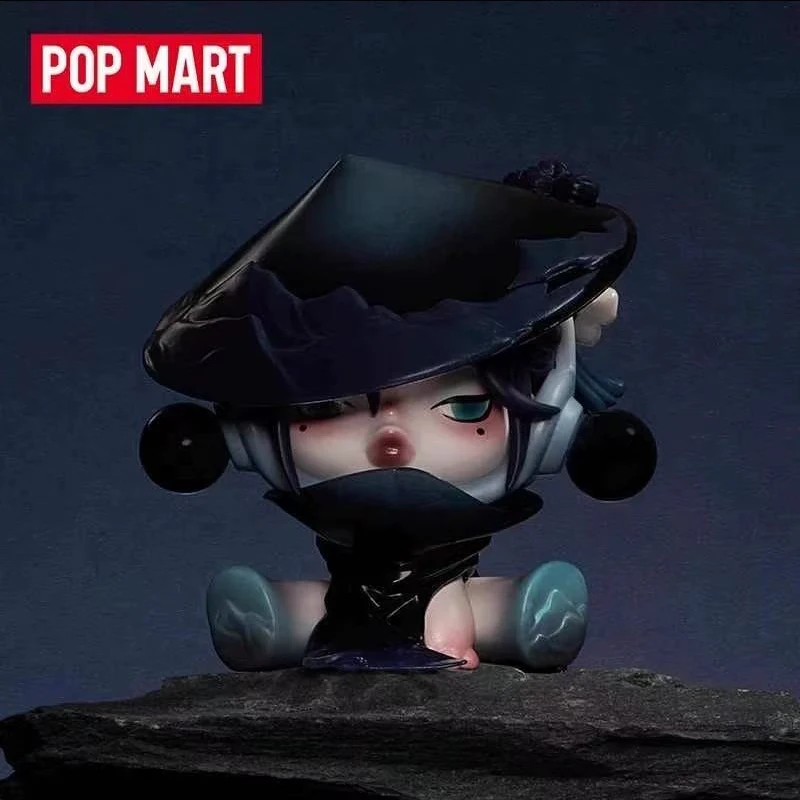  POP MART 스컬판다 잉크 매화 시리즈 블라인드 박스 귀여운 애니메이션 액션 피규어 미스터리 서프라이즈 인형 소녀 선물