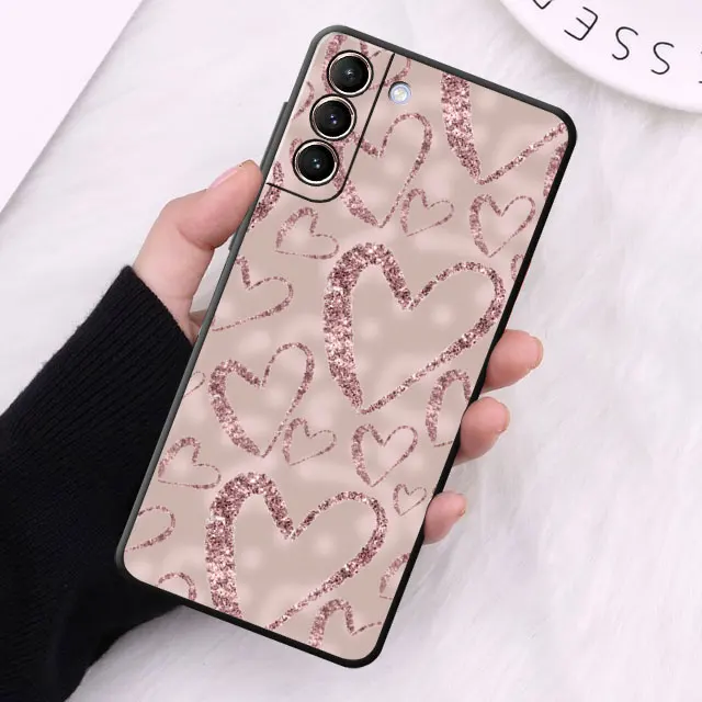 thumbnail image 1 of Gold Rose Love Heart phone Case for Huawei P Smart Z P30 Lite P40 Lite E P30 Pro P20 Lite P10 P50 Pro P10 Lite Silicone cover, 1 of 5