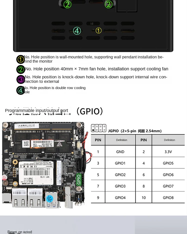 6w de baixa potência intel n3050/n3160 quad core quad thread x86 ...