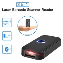 

Eyoyo Mini Laser Barcode Scanner 3-in-1 Bluetooth USB Wired&Wireless 1D Bar Code Reader for Windows Mac Android iOS Tablet