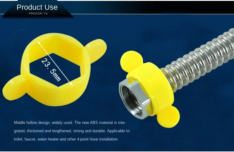 5Pcs DN15 Water Inlet Hose Installation Tool Allen Wrench Plastic Wrench Stainless Steel Bellows Nut Household Products