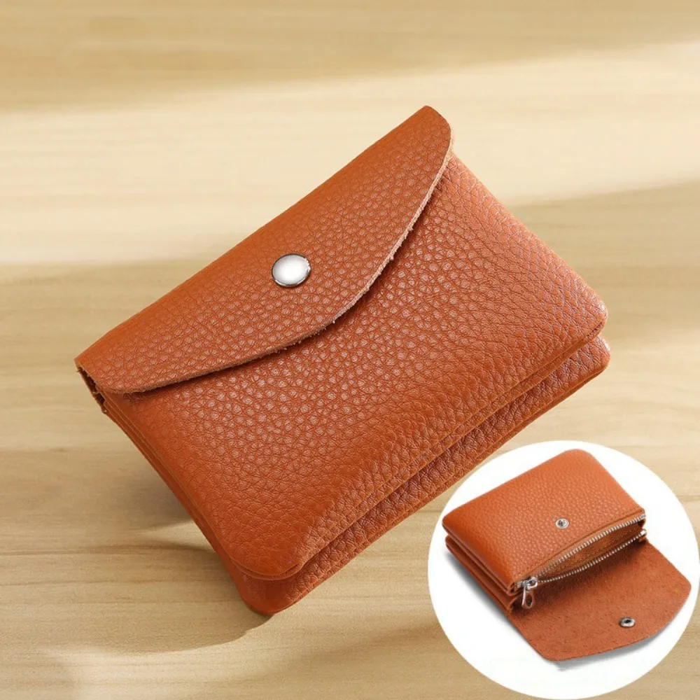 Elegant PU Leather Women's Short Wallet - Solid Color Hasp Design, Compact Credit Card Holder & Mini Money Bag