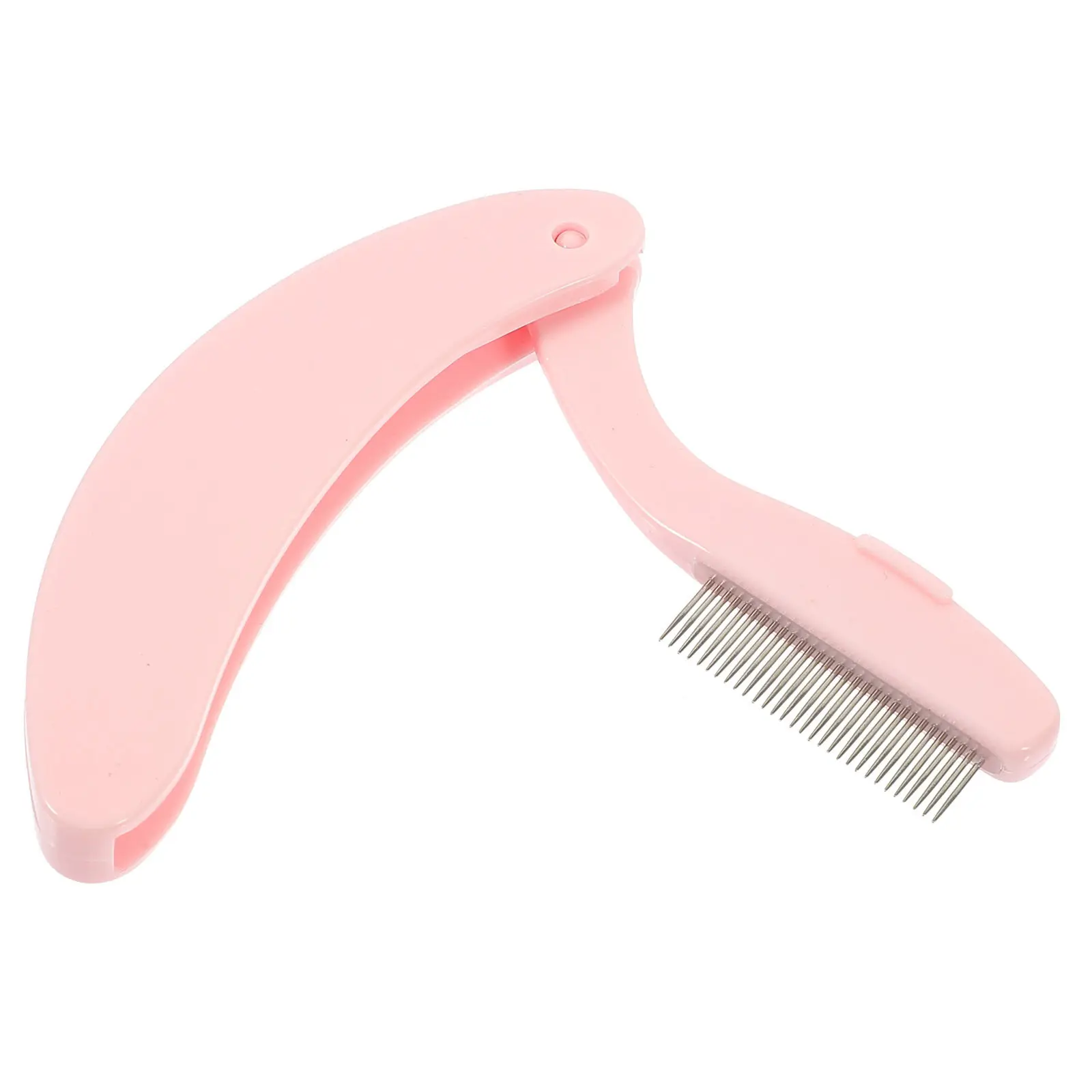 금속 치아가 있는 접이식 속눈썹 빗 마스카라를 곁들여 뒤집은 후 속눈썹 분리용 스테인레스 스틸 니들 팁 플라스틱 손잡이