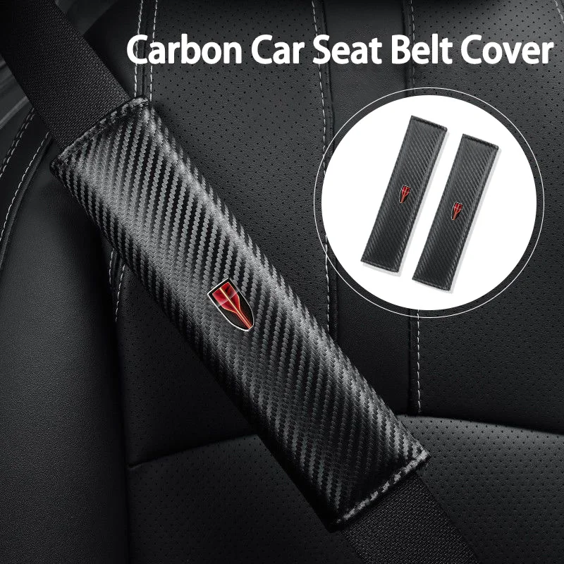 Per Hong Qi Carbon Car Seat Belt Cover Accessori Per La Protezione Della Spalla Bandiera Rossa H5 Faw Red Flag Hs5 Hs7 H5 H7 H9 2018-2022