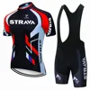 Strava Bike Jersey Set Summer Cycling T-Shirt Bib Shorts Set Triathlon Mountain Bike Clothes Quick-drying sweat wicking 4