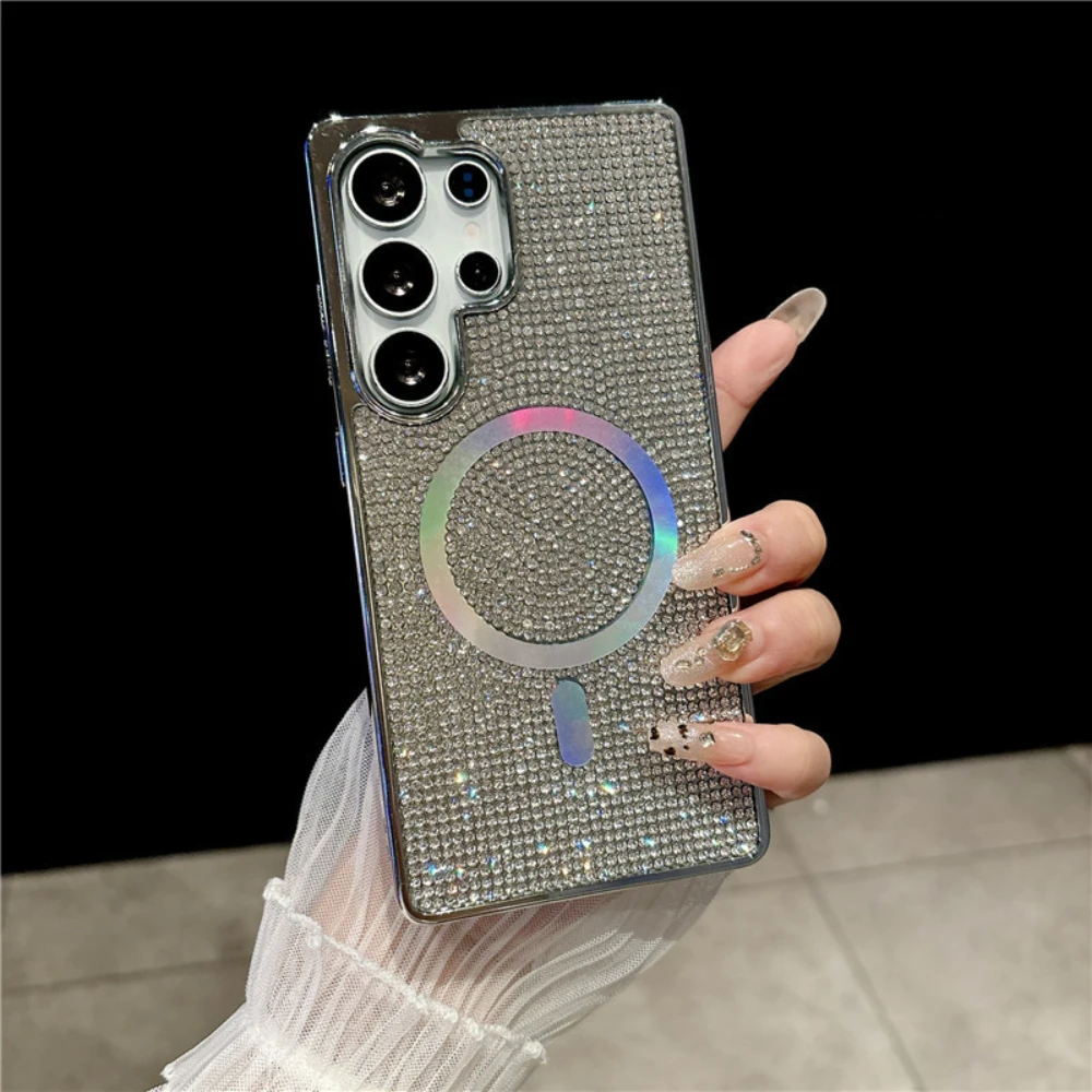 Luxury Bling Diamond Magnetic Shockproof Glitter Phone Case