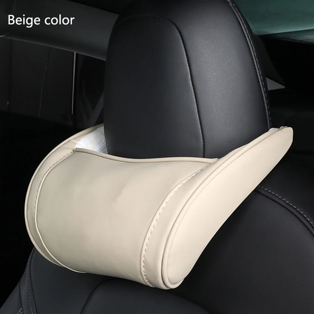 Car Headrest Neck Pillow Automobile Seat Support Accessories For Tesla Model 3 Y X S