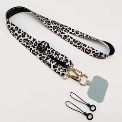 Leopard Print Crossbody Phone Lanyard with Adjustable Chain and Wide Pendant Clip (04)