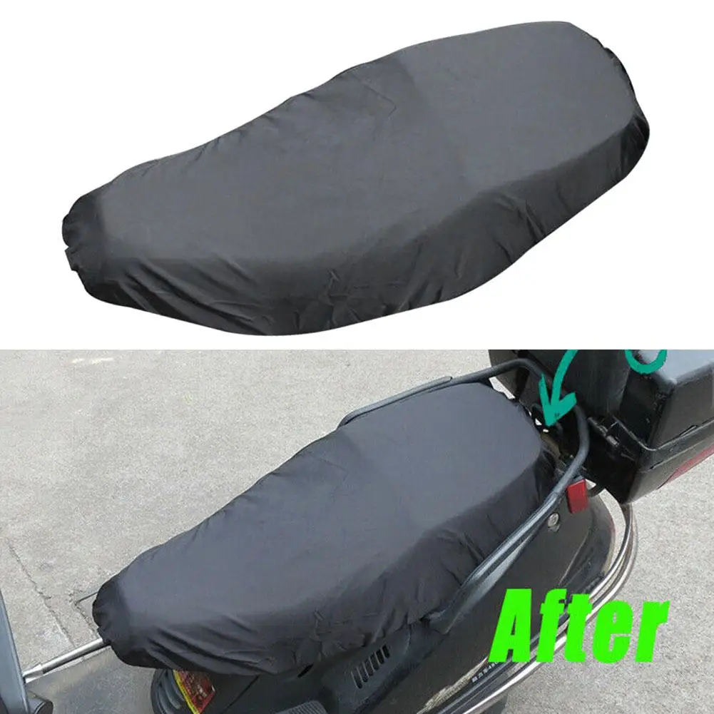 

Motorcycle Rain Seat Cover Universal Flexible Waterproof Sown Motorcycle Cover 210D Sun Saddle Accessories Dust Black UV Pr O2Y5