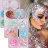 6 Colors/Set  Holographic Chunky Nail Sequins Glitter Makeup Eyeshadow Bulk Party Face Body Chunky Glitter For Festival Glitter 1