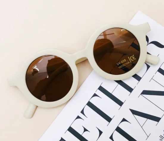 Holiday Party Decoration Children's Sunglasses Glasses Retro Solid Eyeglass For Kids Ultraviolet-proof Round Convenience Glasses