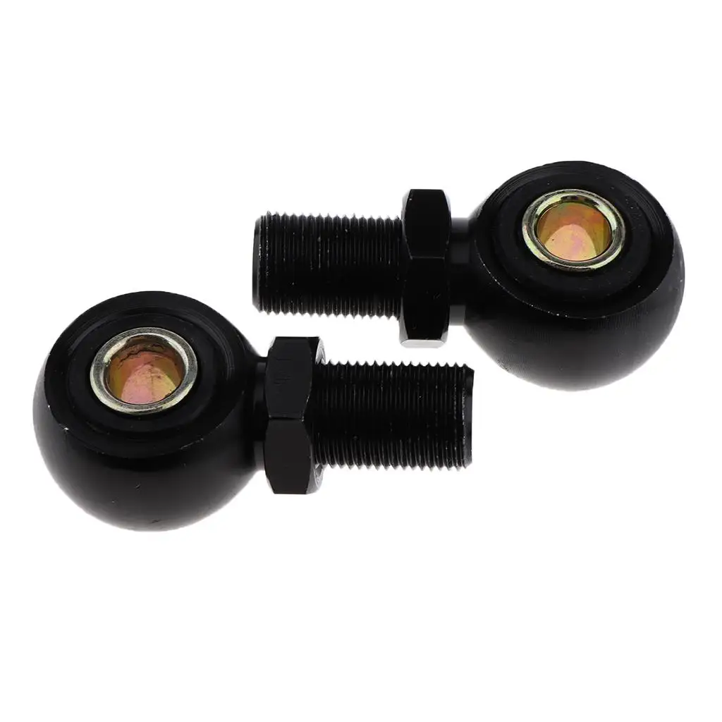 Pair Eye Adapter Eye End for Motorcycle Scooter Shock Absorber 10mm Black