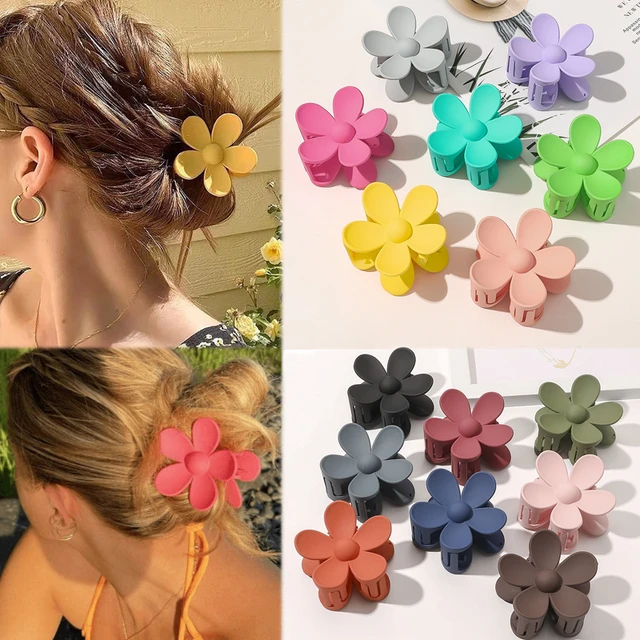 New Fashion metal Color small daisy flowers hairpin Pan Hair Claw For Women  girl Hair accessories