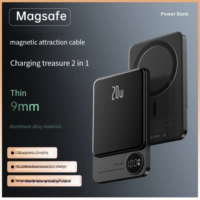 Echome 10000mah Magsafe Power Bank Wireless Charging Power