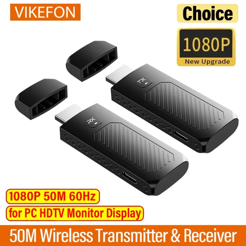 50M Wireless HDMI Transmitter Dongle 1080P for Monitor Projector Laptops PC