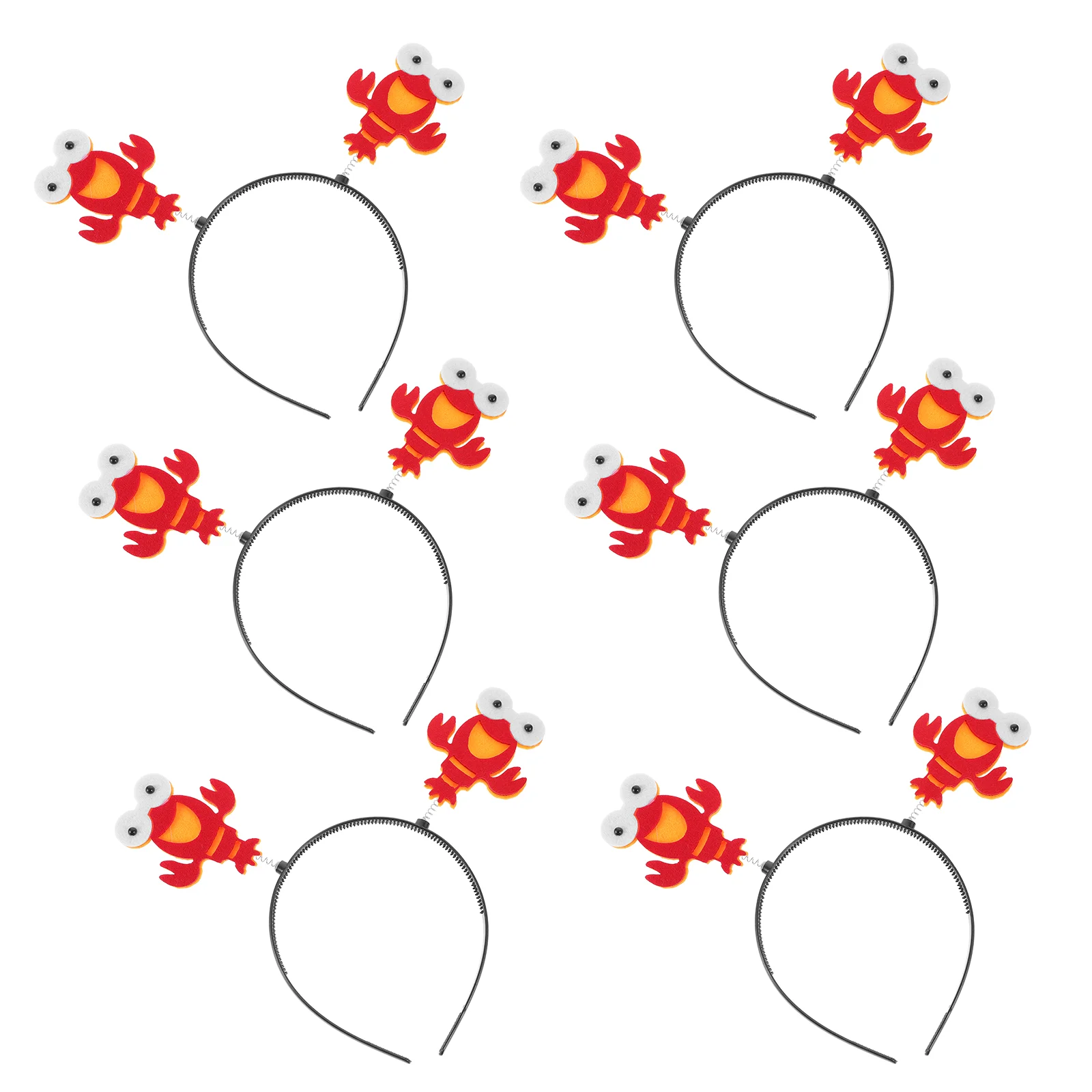 

8 Pcs Lobster Headband Party Photo Prop Headwear Crayfish Headgear Hat Headpiece Plastic Decorative Headbands Child Miss