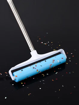 Washable Reusable Hair Sticking Device With Extendable Handle For Sticking Clothes Bed Sheets Dust Pet Flooring Carpet Cleaning