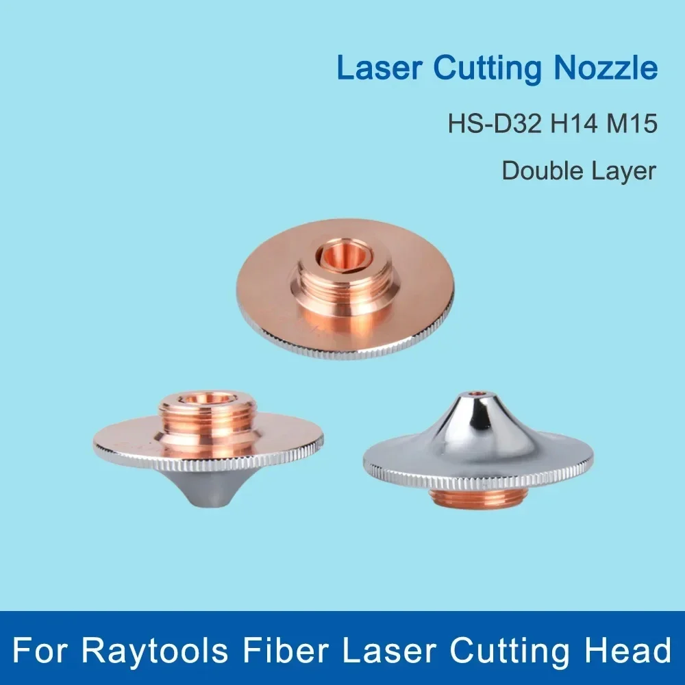 

LSKCSH 10PCS/Lot Laser Nozzle Double Chrome Plated D32 M14 Caliber 0.8mm-5.0mm for Raytools Fiber Laser Cutting Head