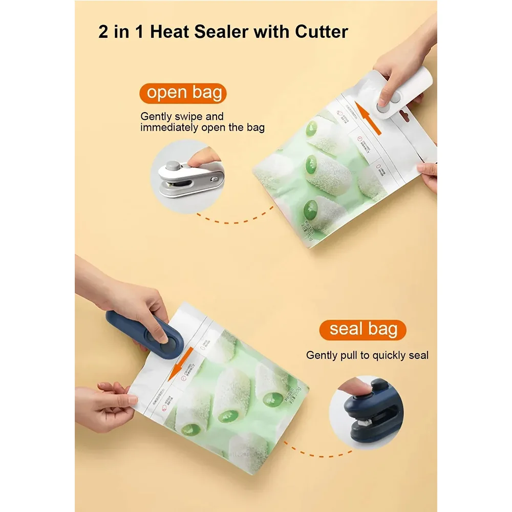 Portable Mini Heat Sealer for Snacks and Food