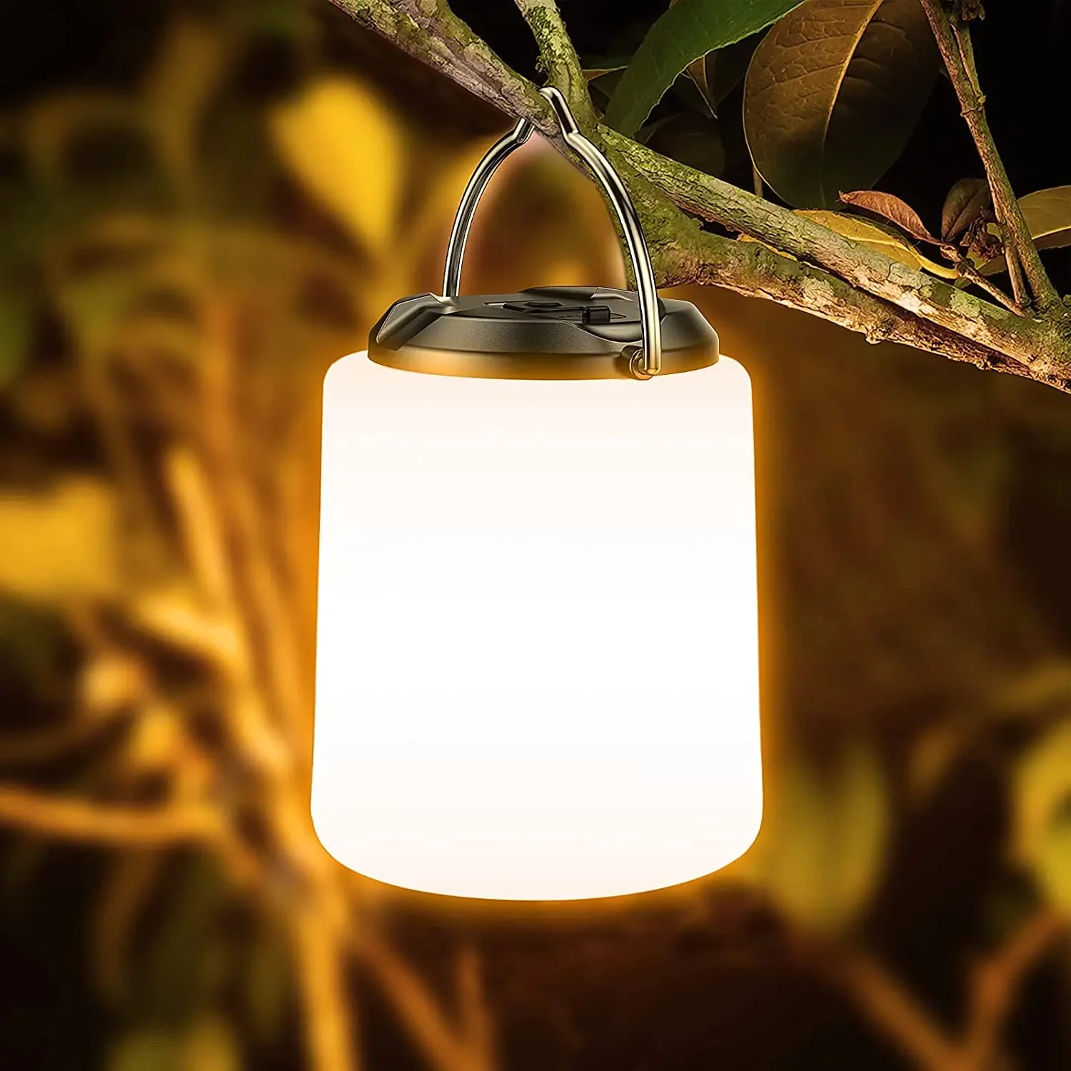 

Portable Camping Light USB Rechargeable Wireless Tent Outdoor Waterproof Work Light with Handle 3 Modes Ambient Warm Light