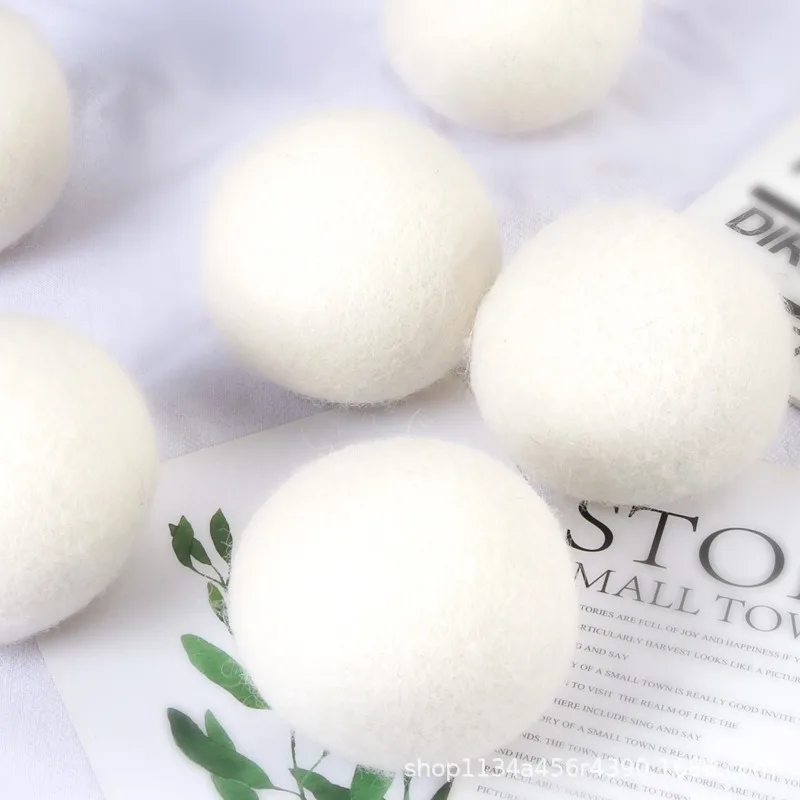 Wool Dryer Balls Reusable Natural Fabric Softener Laundry Washing Machine Accessories Home Washing 4/5/6cm Fleece Dryer Balls laundry ball
