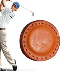 Golf Ball Marker Clip Funny Golf Ball Markers Clip Round Durable PU Leather Golf Accessories Well Constructed Ball Marker