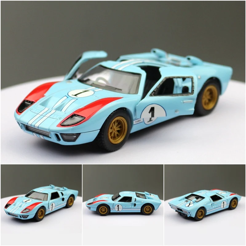 1:32 1966 Ford GT40 Alloy Sports Car Model Diecast Metal Toy Track Racing Car Vehicles Model Simulation Collection Children Gift 3