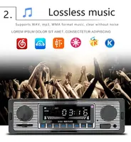 Bluetooth Car Radio Vintage Dual Knob MP3 Player FM Tuner Stereo USB AUX Classic Car Retro Audio Receiver Speaker Accessories - Image 5