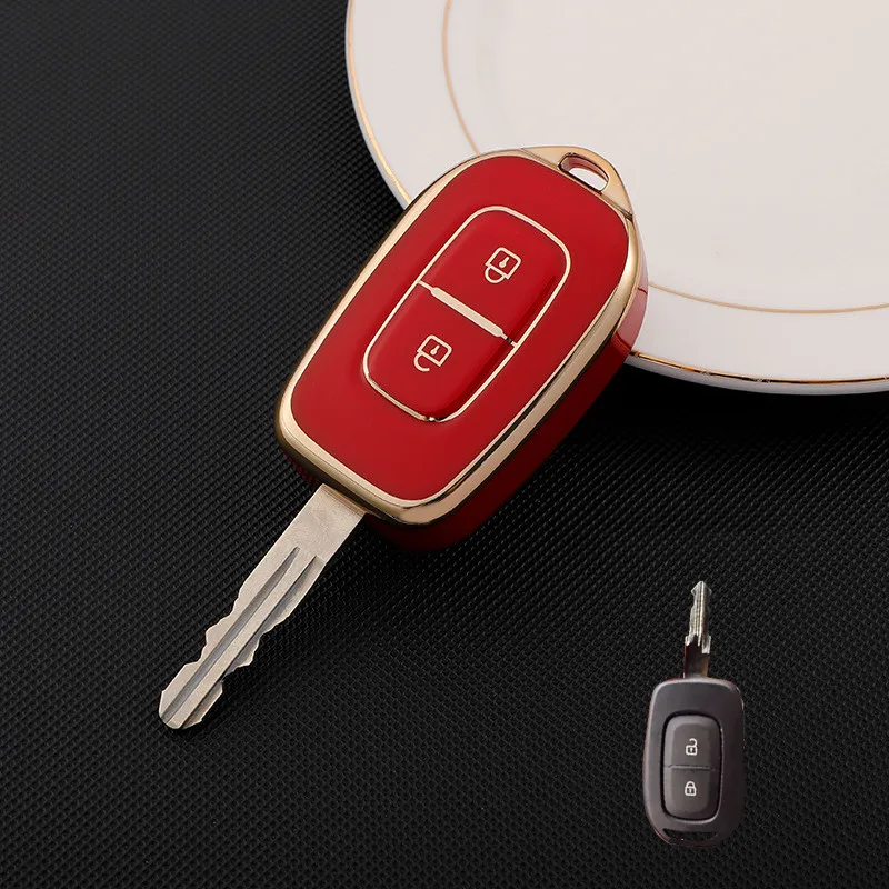 2 Button TPU Car Remote Key Fob Cover Case For Renault Kwid Dacia Sandero Logan Duster Shell key case key case cover car key shell remote control case cover flip key fob shell