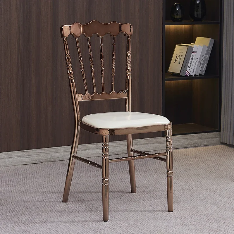 Banqueting Chair Lounge Chairs Glossy Garden Party White Furniture Wedding Social Events Carnival Muebles Napoleon